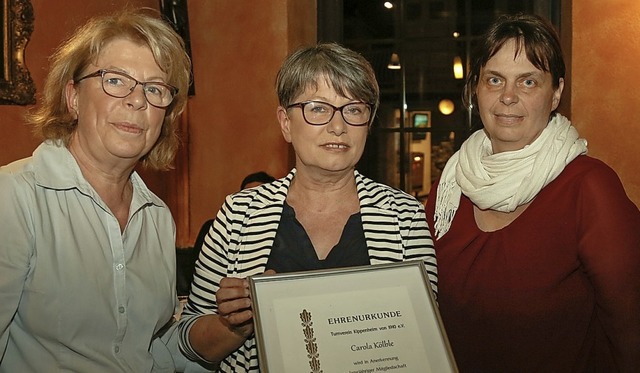 Carola Klble (Mitte)  ist neues  Ehre...s die neue Stellvertreterin Ute Klble  | Foto: Sandra decoux-Cone