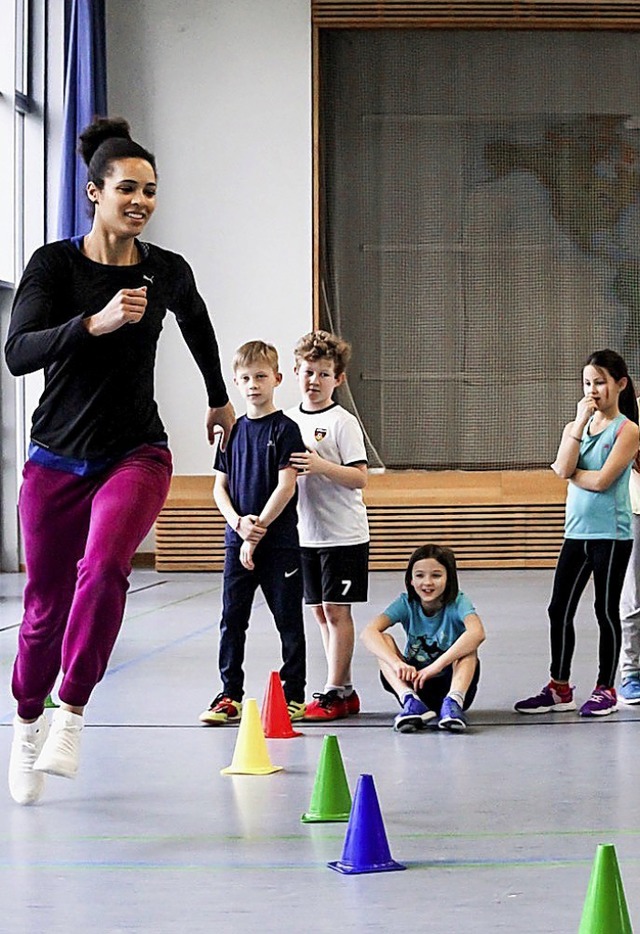 Marie-Laurence Jungfleisch hat den Zis...sondern auch mit ihnen Sport gemacht.   | Foto: Kipf