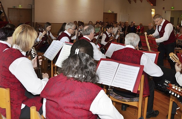 Der Mandolinen- und Gitarrenverein Mus...r gut besuchten Matine im Brgersaal.  | Foto: Roland Vitt3