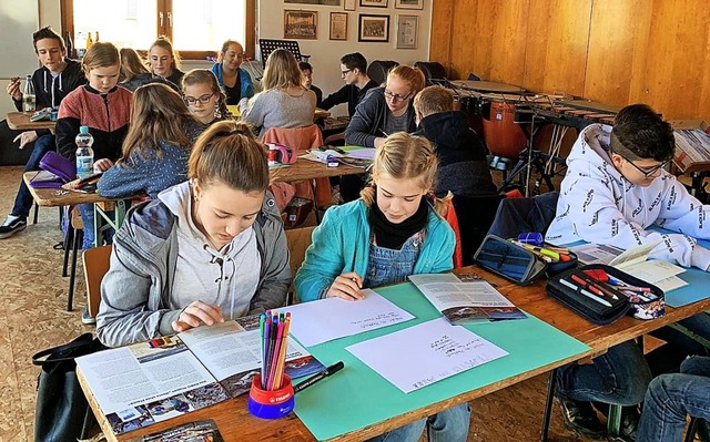 Die Zglinge der Hebelmusik beim Umwel...s &#8222;Unsere Erde&#8220; stattfand.  | Foto: Hebelmusik