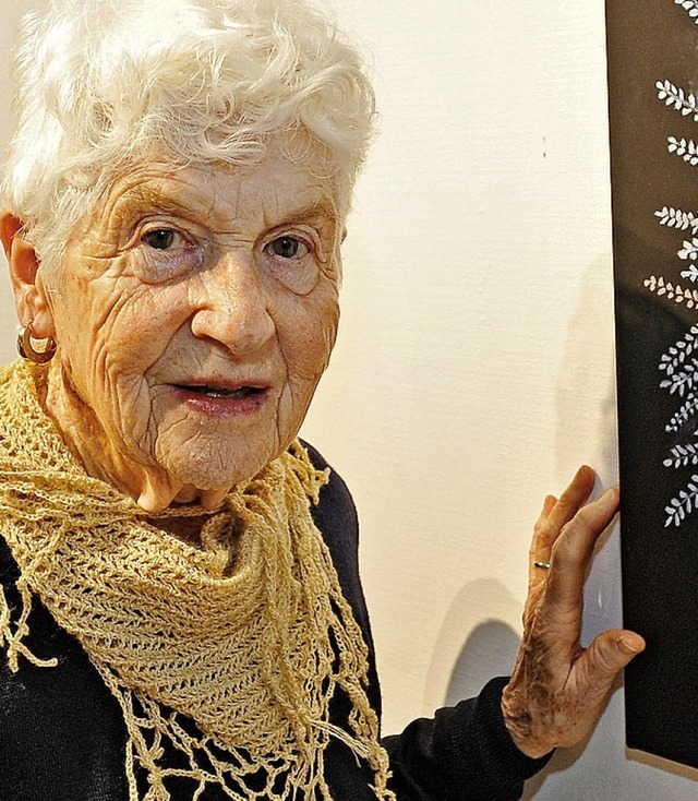 Hannelore Humble ist die &#8222;Grande...cher  Partnerstadt Ornans stellt aus.   | Foto: Roland Sigwart