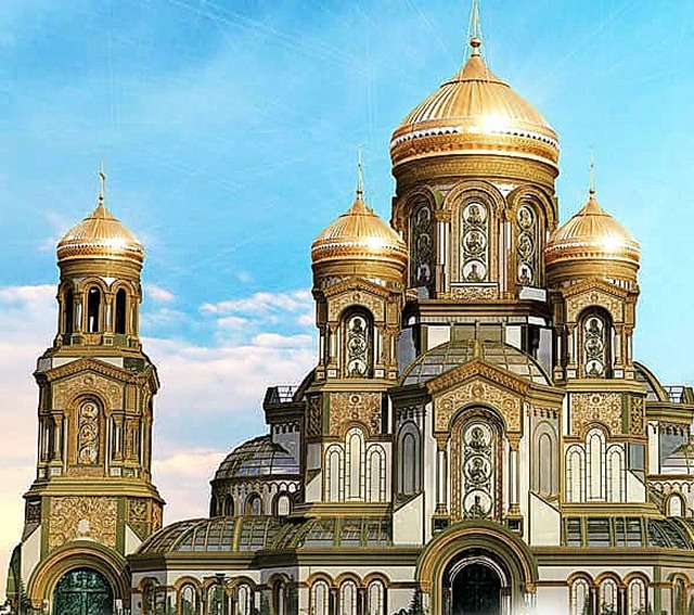 So soll die Kathedrale laut der Website einmal aussehen.   | Foto: hram.mil.ru