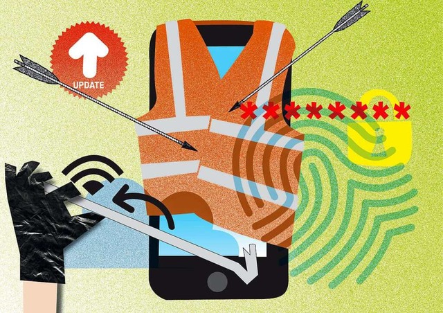 Der Smartphone kann zahlreichen Angriffen ausgesetzt sein.   | Foto: illustration von Karo Schrey