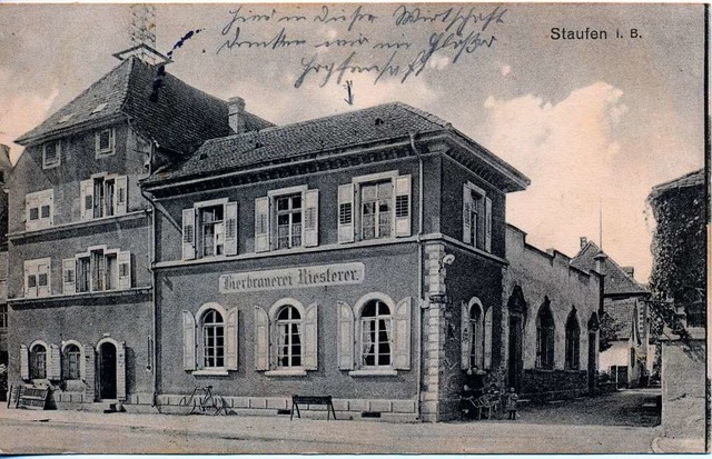 Ab 1876 war das Gebude in der Hauptst...en Anbau war ein Saal mit 200 Pltzen.  | Foto: Stadtarchiv Staufen