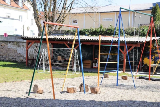 Leerer Spielplatz im Schlerhort St. M...wegen Personalmangel schlieen mssen.  | Foto: Nicolai Kapitz