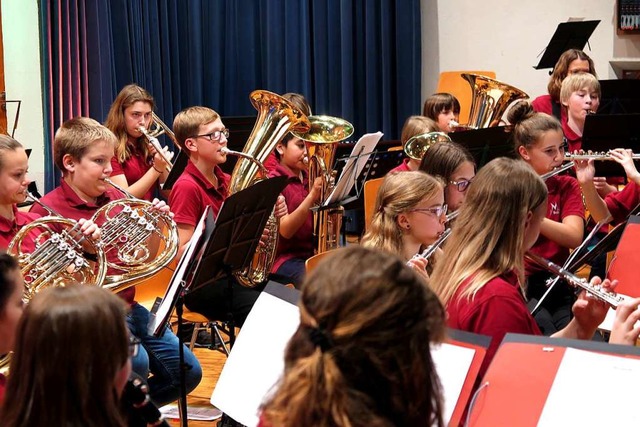 Das Jugendorchester des Musikvereins S...glnzte mit neu erarbeiteten Stcken.   | Foto: Dorothee Philipp