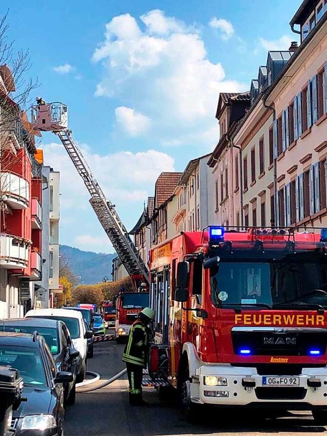 Feuerwehreinsatz in der Zeller Strae in der Offenburger Oststadt.  | Foto: Feuerwehr
