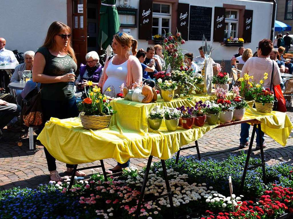 Hbsche Blumen und Dekorationen gab es auf dem Frhlingsmarkt zu kaufen.