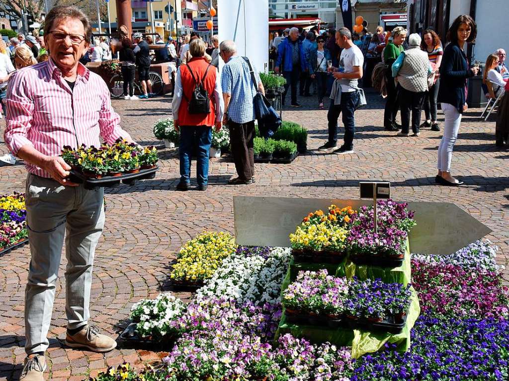 Hbsche Blumen und Dekorationen gab es auf dem Frhlingsmarkt zu kaufen.