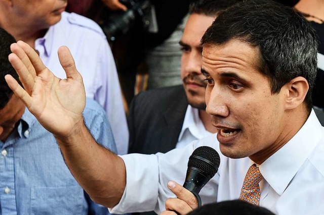 Venezuelas selbst ernannter Interimsprsident: Juan Guaid.  | Foto: AFP