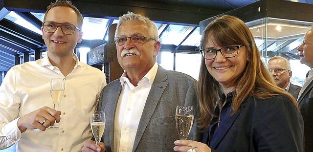 Waldemar Isele, langjhriger  Geschft...gern Denis Kirstein und Petra Littner   | Foto: Agnes Pohrt