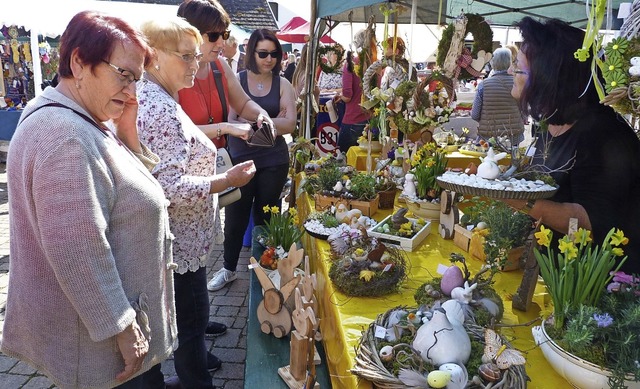 Zahlreiche Besucher bewunderten die Vi...ements auf dem Gndlinger Ostermarkt.   | Foto: Christine Weirich