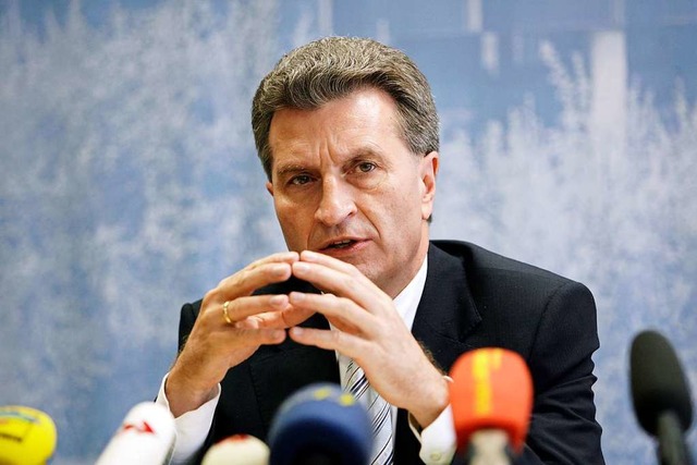 Gnther Oettinger, scheidender Ministerprsident in Baden-Wrttemberg.  | Foto: dpa
