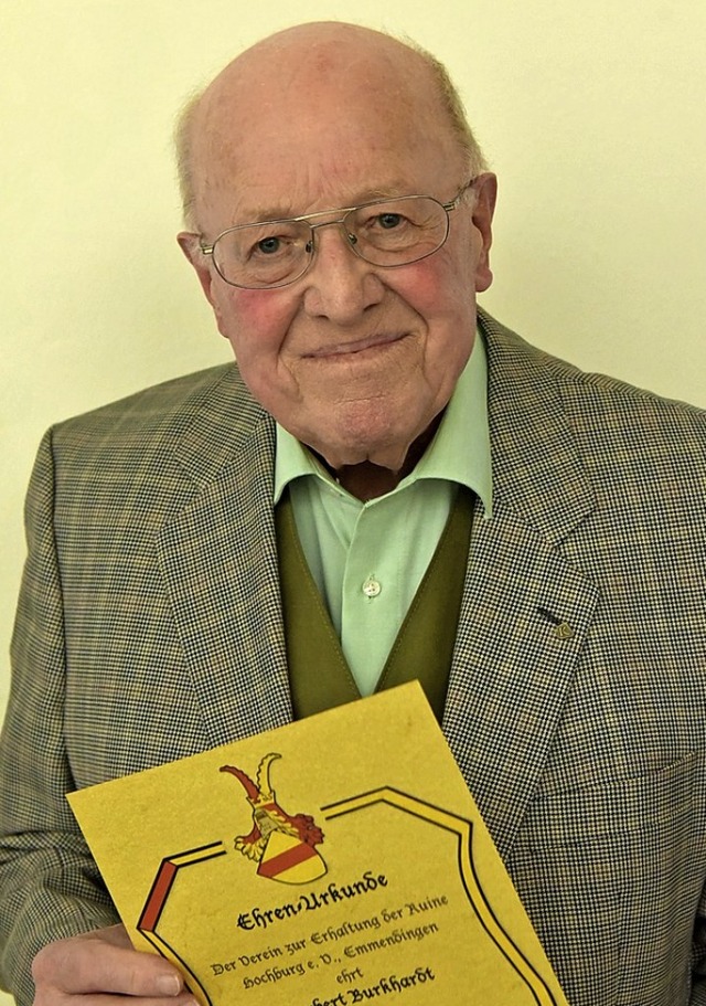 Fr 40 Jahre  im Hochburgverein wurde Herbert Burkhardt geehrt.  | Foto: BenEdikt Sommer