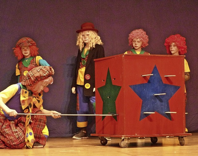Viel Spa hatten die jungen Clowns und... ihrem Auftritt in der Malteserhalle.   | Foto: Christine Weirich