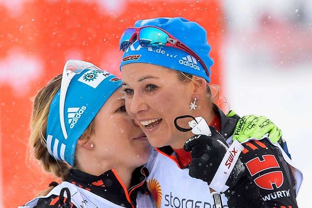 Sandra Ringwald (links) und Stefanie Bhler hren auf mit dem Leistungssport.  | Foto: dpa