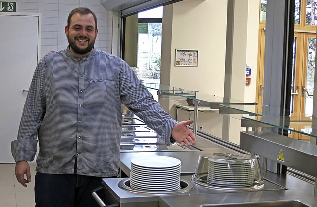 Jannik Schopferer, Caterer der Mensa der Hebelschule Schliengen  | Foto: Michael Behrendt