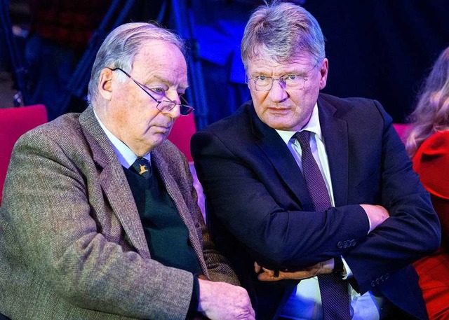 Alexander Gauland und Jrg Meuthen (rechts) in Offenburg  | Foto: dpa