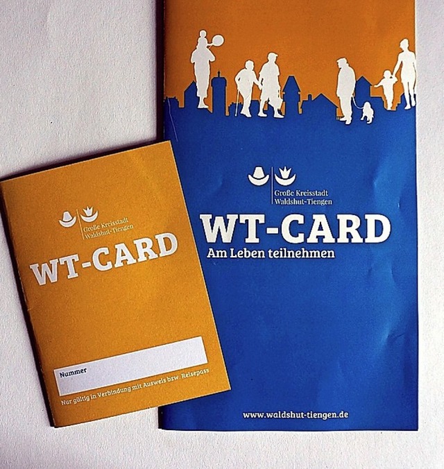 Die WT-Card und die Flyer sind gedruck...rt von Berechtigten beantragt werden.   | Foto: Freudig