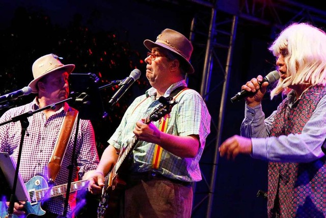 Das Buurequartett bei einem Auftritt auf der Landesgartenschau in Lahr  | Foto: Heidi Fel