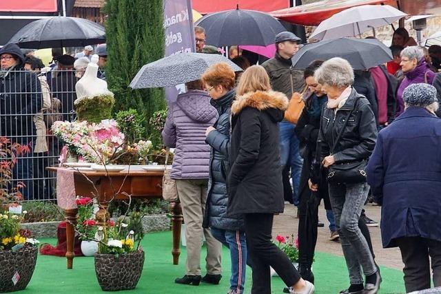 Frhlingsausstellung in Rheinhausen trotz Regen gut besucht