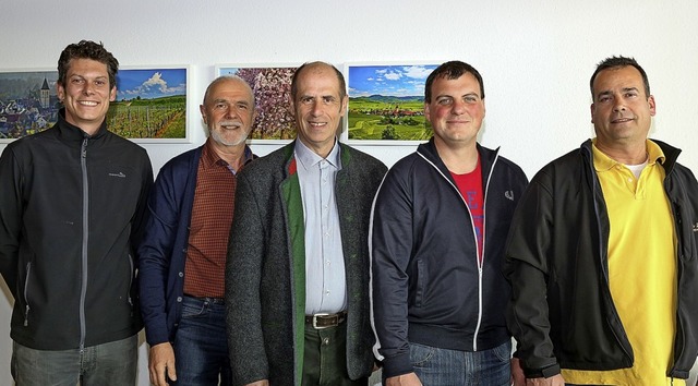 Mathias Vogginger, Mario Zibold, Alois...r Bewsserungsgemeinschaft Nonnental.   | Foto: Herbert Trogus