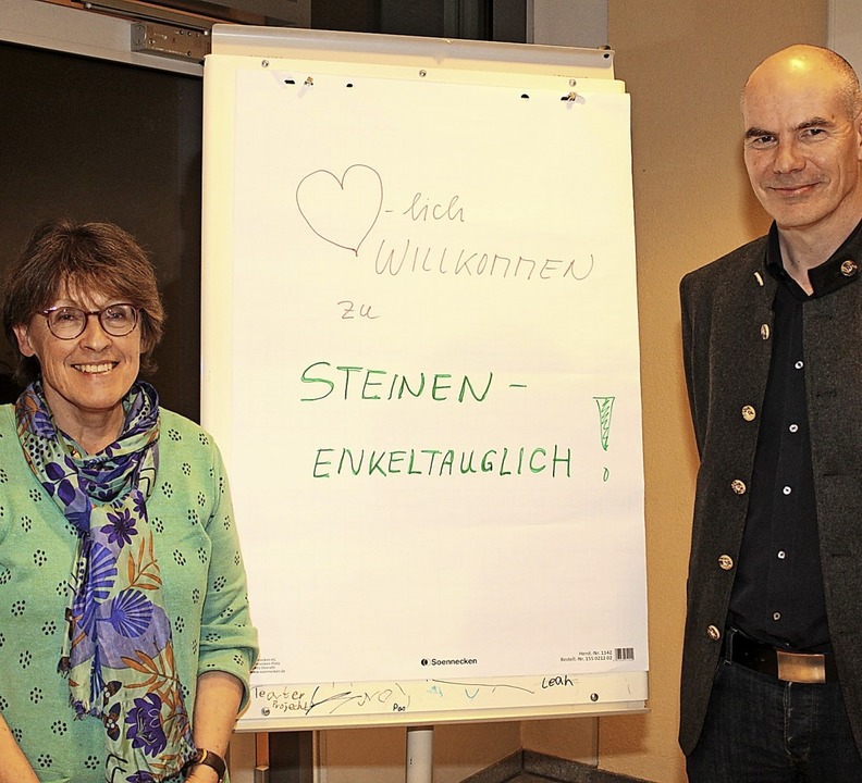 Wie wird Steinen enkeltauglich? Die Fr...Stephan Dilschneider hatte Antworten.   | Foto: Fabry