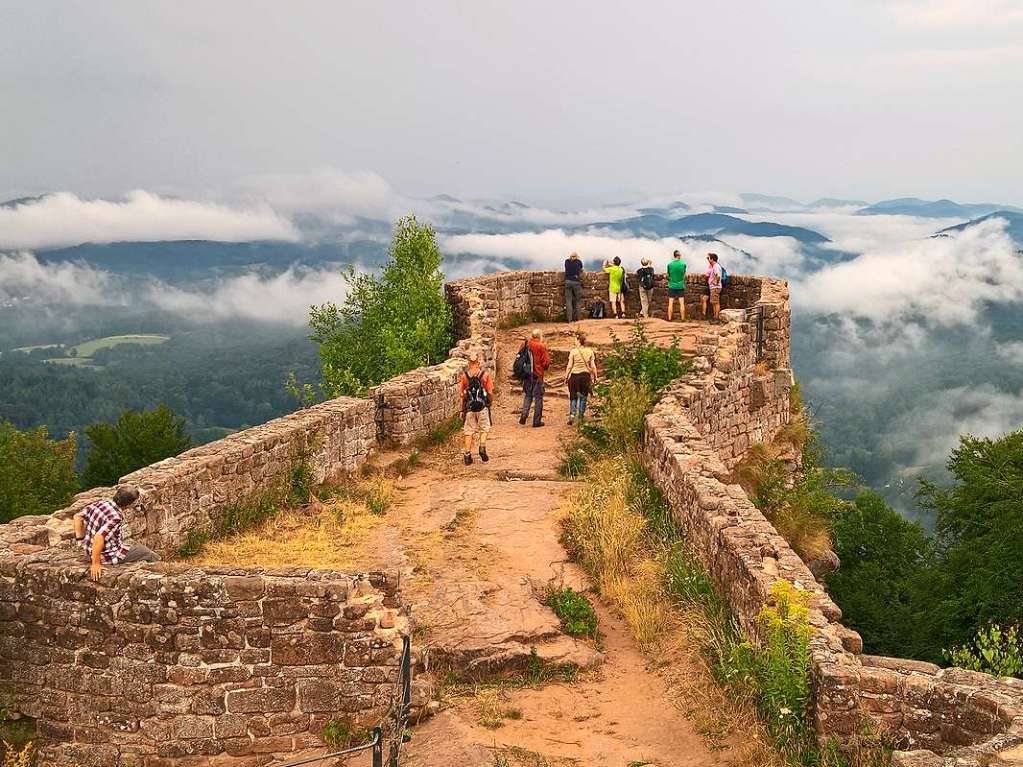 Panoramagarantie bietet die   Wegelnburg, die auf einem ber 500 Meter hohen Berg thront.