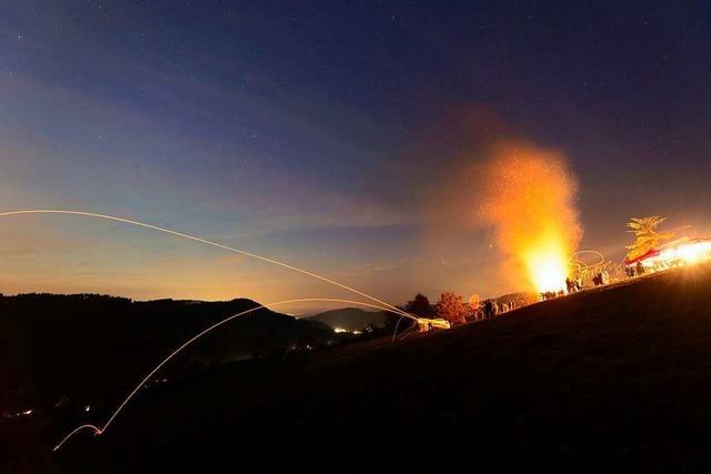 Spektakel am Abendhimmel ber dem Fhrental