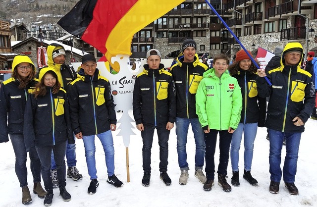 Das Team der Skiverbnde Baden-Wrttem...iesler  und Landestrainer Klaus Ammon   | Foto: Martin Siegmund