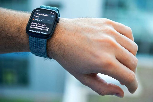 Diese Messung der Apple Watch hat eine...alen Herzrhythmus beim Trger erkannt.  | Foto: DPA