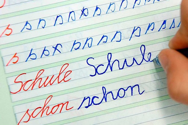 Lesbar und zgig &#8211; so sollten Sc...sieht aus Sicht der Lehrer anders aus.  | Foto: Patrick Pleul