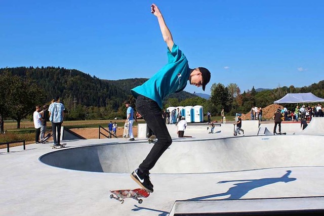 Die Idee zu einem Skaterplatz stammt a...m vergangenen  Jahr wurde er erffnet.  | Foto: Anja Bertsch