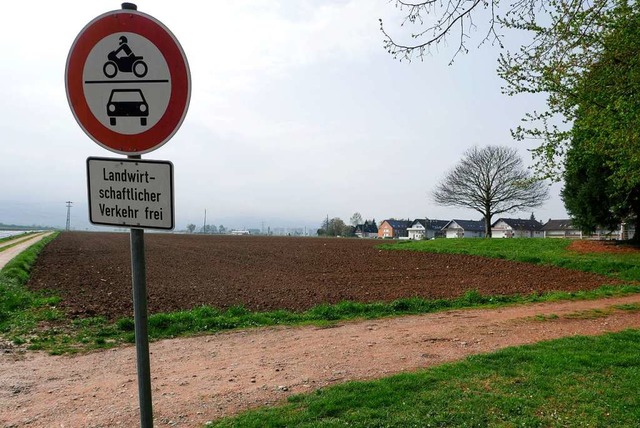 Das knftige Quartier &#8222;Kirchhofe...chts die Bebauung der Schnbergstrae.  | Foto: Hans-Peter Mller