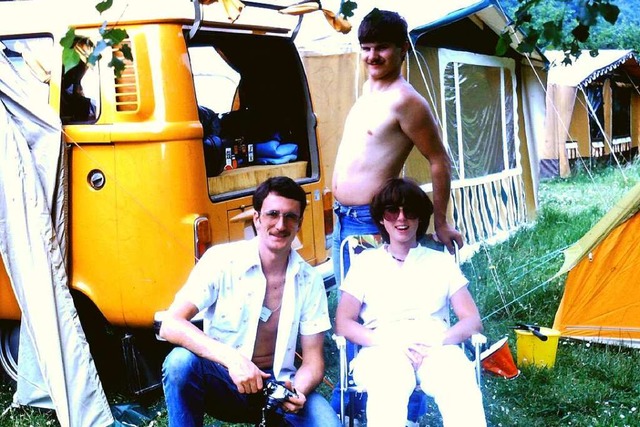 Die   McDaniels in einem frheren  Url...iels on a holiday with their campervan  | Foto: Danette Mc Donald