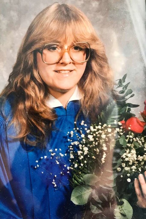Trish Quade 1983 in der 13. Klasse auf... in 12th grade at the Lahr High School  | Foto: Trish Quade