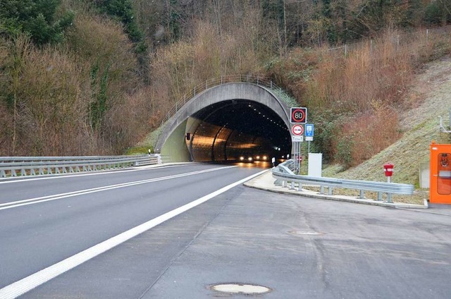 Im Hugenwaldtunnel bei Waldkirch gilt ...est, also einige hundert Meter lnger.  | Foto: Bernd Fackler