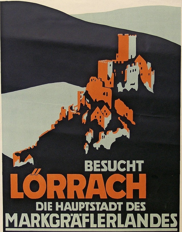 Werbeplakat, 1932 von Eugen Feger gestaltet.   | Foto:  Dreilndermuseum