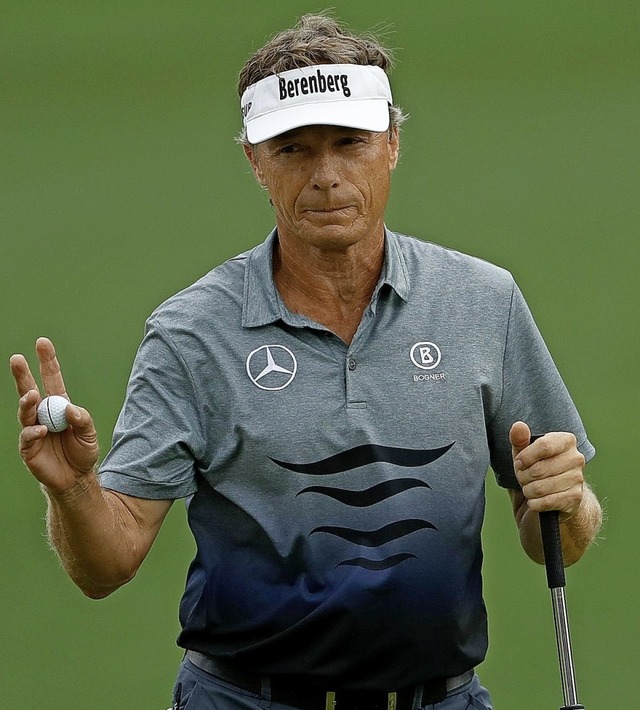 Bernhard Langer beim legendren Masters in Augusta  | Foto:  dpa