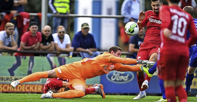 Keeper Dennis Mller ist derzeit in bestechender Form.   | Foto: Archivfoto: Seeger