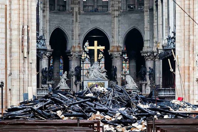 Die Zerstrungen in Notre-Dame sind erheblich  | Foto: AFP