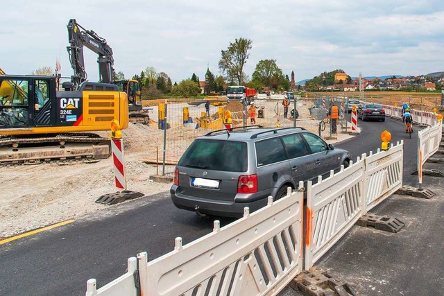 Die Baustelle in Orschweier geht in die Verlngerung.  | Foto: Olaf Michel