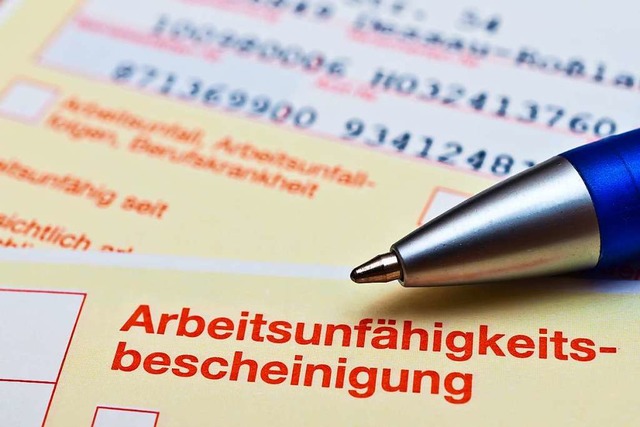 Im Schnitt war seit 2010 jeder Freibur...Ergebnis des Barmer-Gesundheitsreport.  | Foto: Stockfotos-MG