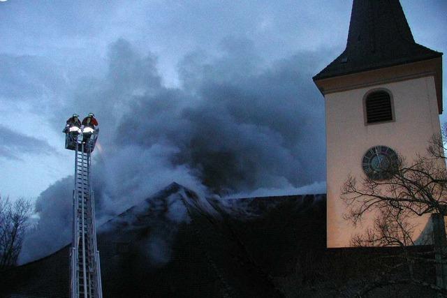 Am Palmsonntag 2002 brannte die Kirche St. Alban in Bad Krozingen