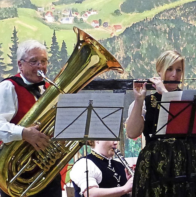 Monja Schonhardt und Hans-Peter Pfaff ... ein  Solostck   fr Flte und Bass.   | Foto: Privat