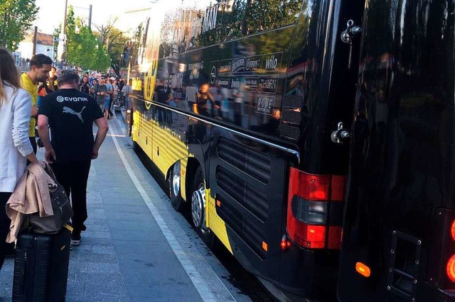 Festgefahren: Der BVB-Bus im Bchle.  | Foto: privat