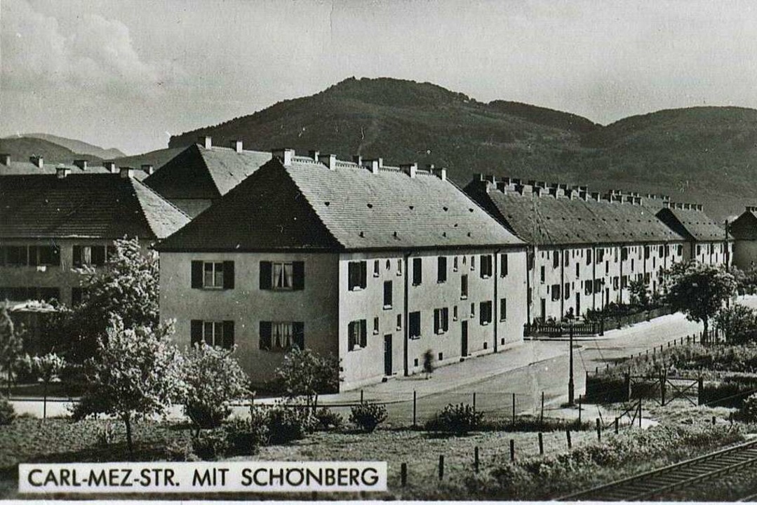 Die Carl-Mez-Straße 1955  | Foto: Archiv Hans-Jürgen Oehler