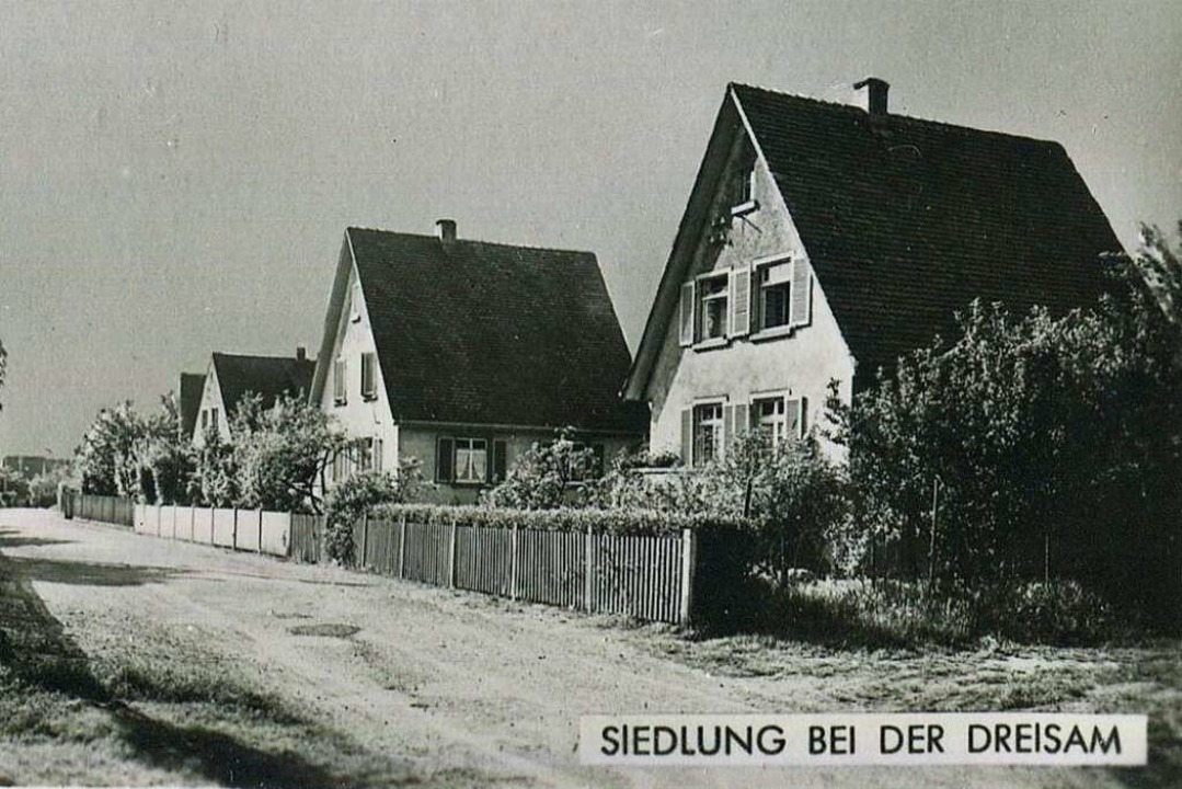 Die Siedlung bei der Dreisam 1955.  | Foto: Archiv Hans-Jrgen Oehler