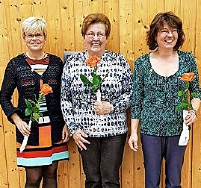 Die Geehrten Doris Frech, Inge Schmidt und Claudia Amrein (von links)   | Foto: privat