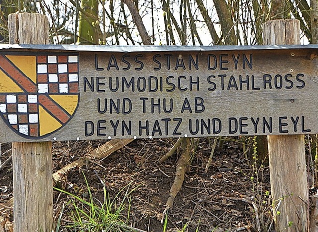 Dieser gute Tipp  findet sich unterhalb der Ruine Hochburg bei Emmendingen.  | Foto: Gerhard Walser